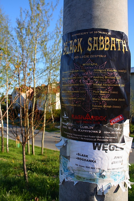 koncert: 'Tribute To Black Sabbath', Lublin 'Ragnarock Club' 18.04.2009