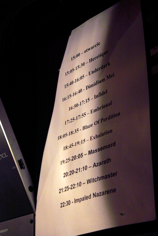 koncert: Impaled Nazarene, Witchmaster, Azarath, Massemord, Katowice 'Mega Club' 18.12.2010