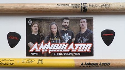 Annihilator, gadżety koncertowe, Warszawa 24.10.2015, fot. Mikele Janicjusz