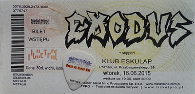 Exodus, gadżety koncertowe, Poznań 16.06.2015, fot. Mikele Janicjusz