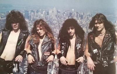 Overkill (od lewej do prawej: Bobby "Blitz" Ellsworth, Rat Skates, D.D. Verni i Bobby Gustafson), fot. Ira Rosenson