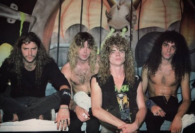 Overkill (od lewej do prawej: Bobby Gustafson, Sid Falck, Bobby "Blitz" Ellsworth i D.D. Verni), materiały prasowe