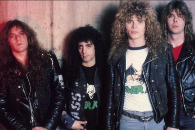 Overkill (od lewej do prawej: Bobby Gustafson, D.D. Verni, Bobby "Blitz" Ellsworth i Sid Falck), fot. Dan Muro