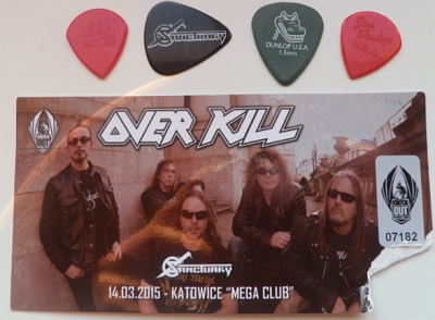 Overkill, gadżety koncertowe, Katowice 14.03.2015, fot. Mikele Janicjusz