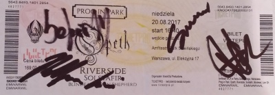Bilet na festiwal z autografami Sólstafir, Warszawa 20.08.2017, fot. Wolrad