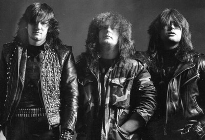 Sodom (od lewej do prawej: Tom Angelripper, Chris Witchhunter i Frank Blackfire), materiały prasowe