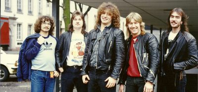 Tankard (od lewej do prawej: Oliver Werner, Axel Katzmann, Andreas Geremia, Frank Thorwarth i Andy Boulgaropoulos), materiały prasowe