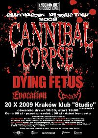 Plakat - Cannibal Corpse, Dying Fetus, Evocation
