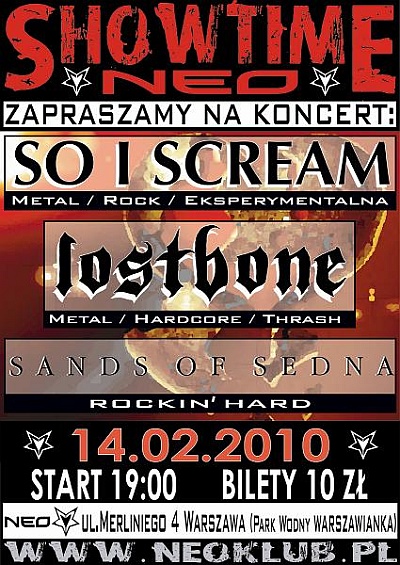Plakat - So I Scream, Lostbone, Sands of Sedna