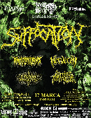 Koncert Suffocation, Annotations Of An Autopsy, Nervecell, Fleshgod Apocalypse, Burning The Masses