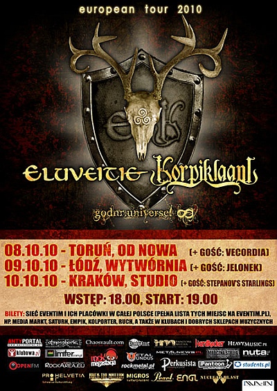 Plakat - Korpiklaani, Eluveitie, Godnr.universe