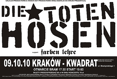 Plakat - Die Toten Hosen, Farben Lehre