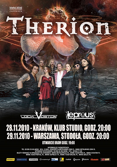 Plakat - Therion, Leprous, Loch Vostok