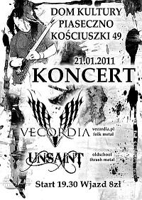 Plakat - Unsaint, Vecordia