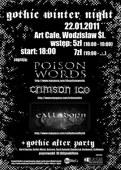 Plakat - Poison Words, Crimson Ice, Calladorn