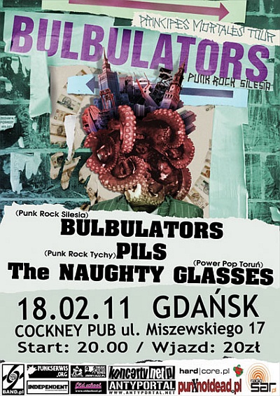 Plakat - Bulbulators, The Pils, The Naughty Glasses