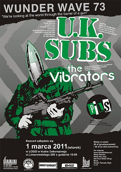 Plakat - UK Subs, The Vibrators, The Pils