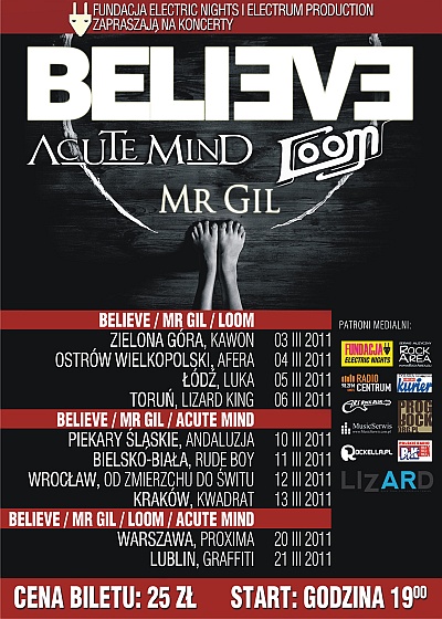 Plakat - Believe, Mr Gil, Acute Mind, Loom