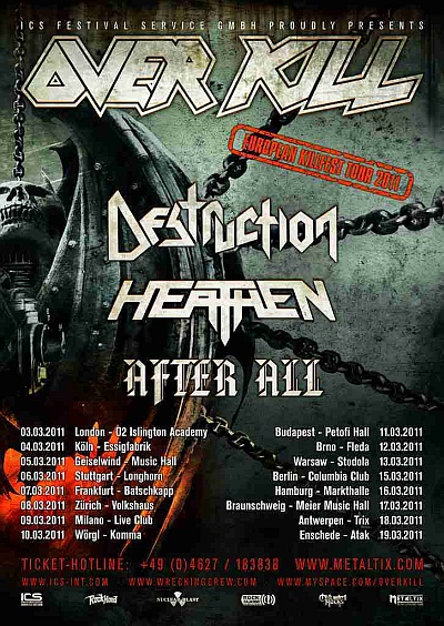 Plakat - Overkill, Destruction, Heathen