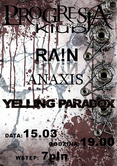 Plakat - RA!N, Anaxis, Yelling Paradox