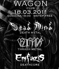 Plakat - Dead Mind, Obliterator, Emfazis