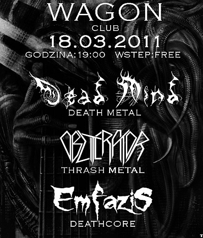 Plakat - Dead Mind, Obliterator, Emfazis