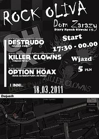 Plakat - Destrudo, Killer Clowns, Option Hoax
