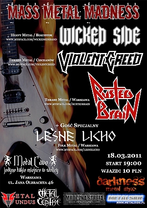 Plakat - Wicked Side, Violent Creed, Rusted Brain