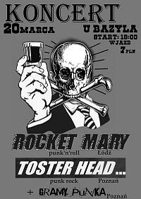 Plakat - Rocket Mary, Tosterhead, Gramy punka