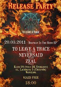 Plakat - To Leave A Trace, Zeal, The Neversaid