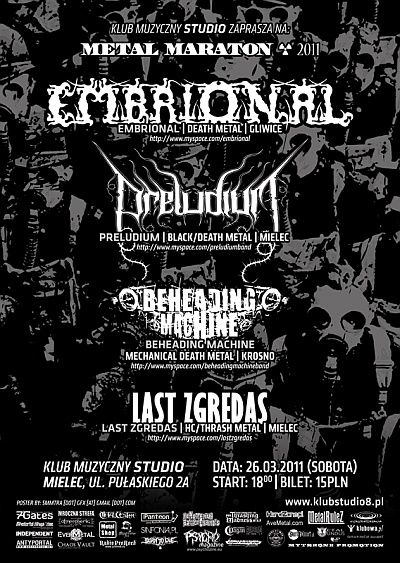 Plakat - Embrional, Preludium, Beheading Machine