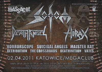 Plakat - Death Angel, Hirax, Horrorscope