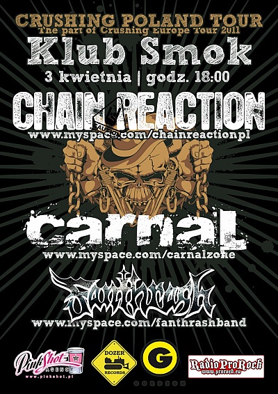 Plakat - Chain Reaction, Carnal, Fanthrash