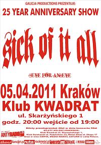 Plakat - Sick Of It All, Eye For An Eye