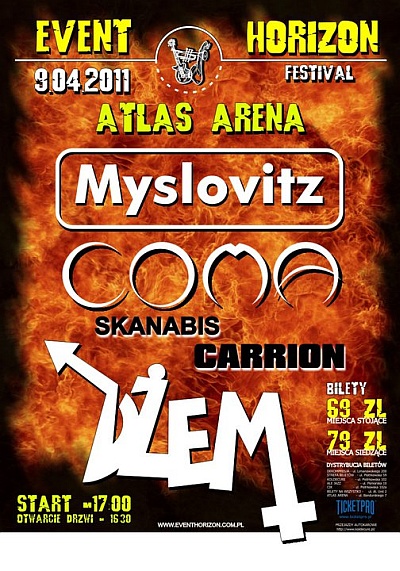 Plakat - Myslovitz, Coma, Dżem, Carrion