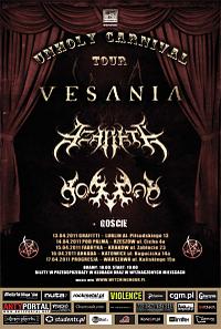 Plakat - Vesania, Lost Soul, Nomad, Sammath Naur