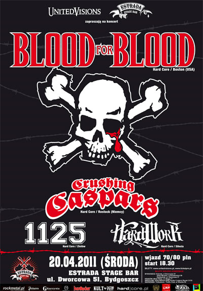 Plakat - Blood For Blood, Crushing Caspars