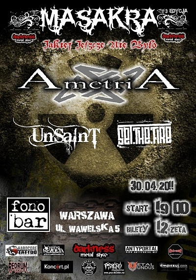 Plakat - Ametria, Unsaint, Set The Fire