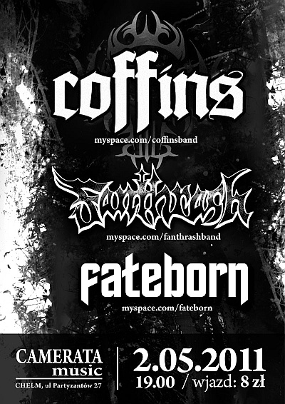 Plakat - Coffins, Fanthrash, Fateborn