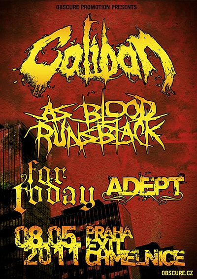 Plakat - Caliban, As Blood Runs Black, For Today