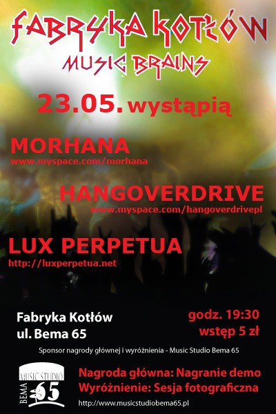 Plakat - Morhana, Hangoverdrive, Lux Perpetua