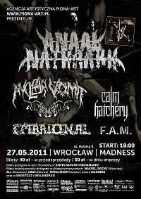 Plakat - Anaal Nathrakh, Nuclear Vomit, Embrional