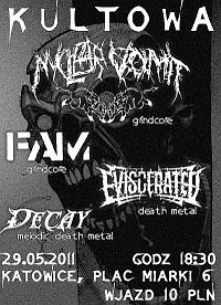 Plakat - Nuclear Vomit, F. A. M., Eviscerated