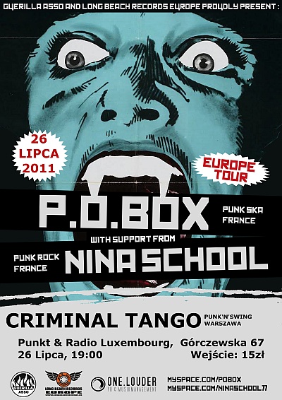 Plakat - P.O. BOX, Nina School, Criminal Tango