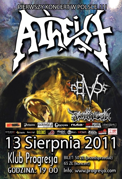 Plakat - Atheist, Deivos, Fanthrash