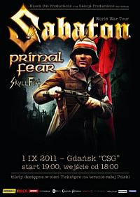 Plakat - Sabaton, Primal Fear, Skull Fist