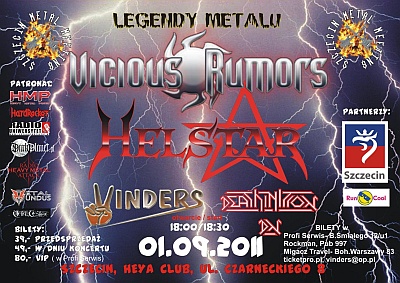 Plakat - Vicious Rumors, Helstar, Vinders