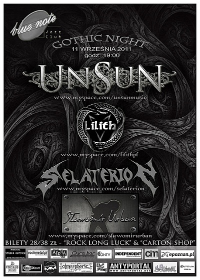 Plakat - Unsun, Lilith, Selaterion, Sławomir Urban
