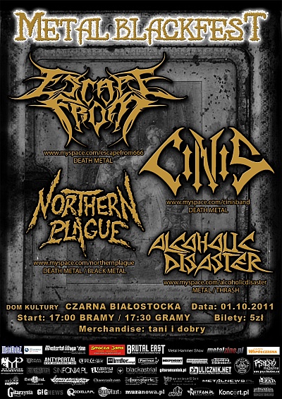 Plakat - Escape From, Cinis, Northern Plague