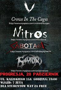 Plakat - Crows in the Cages, Nitros, Sabotage